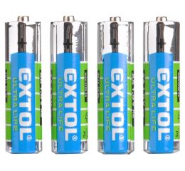 EXTOL baterie zink-chloridové, 4ks, 1,5V AA (LR6), EXTOL LIGHT (42001)