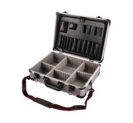 EXTOL kufr na nářadí hlíníkový, 450x330x150mm, šedá barva, EXTOL CRAFT (9700)