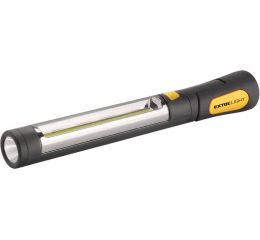 EXTOL svítilna 3W+3W COB LED s kloubem a magnetem, 3W LED - 160lm, 3W COB - 220lm, baterie 4xAAA 1,5V (nejsou součástí), hmotnos