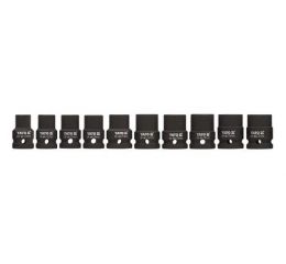 YATO Sada nástavců 1/2" rázové šestihranné 10 ks 10-22 mm CrMo (YT-1025)