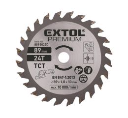 EXTOL kotouč pilový s SK plátky,Ř89 x 1,0 x 10 mm, 24T (8893022D)