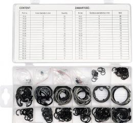 YATO Pojistné kroužky INTERNAL sada 300ks, R1-R19, pr. 3 -32mm (YT-06881)