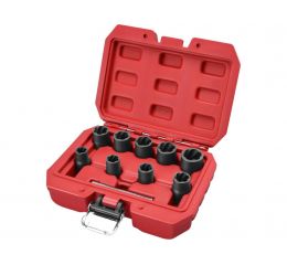 EXTOL hlavice na uvolňování šroubů a matic, sada 10ks, 3/8", 10-19mm, CrMo (8818141)