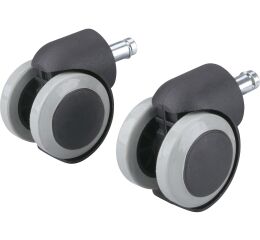 EXTOL kolečka otočná s PU obručí, sada 2ks, průměr 50mm s čepem (8856035)