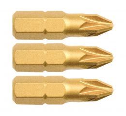 FORTUM-KITO hrot křížový sada 3ks, PZ 1x25mm, S2-Titan. úprava, FORTUM-KITO, hrot křížový sada 3ks, PZ 1x25mm, S2-Titan. úprava,