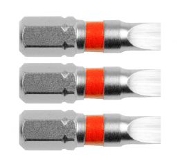 FORTUM-KITO hrot plochý sada 3ks, 5x25mm, S2, FORTUM-KITO, hrot plochý sada 3ks, 5x25mm, S2, FORTUM-KITO, S2 (4741105)