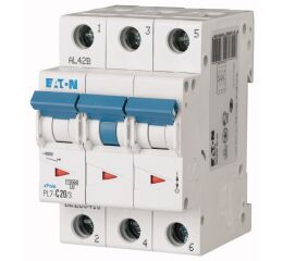 EATON Jistic PL7-B20/3 jistič 3-p, B, 20A, 10kA (263390)