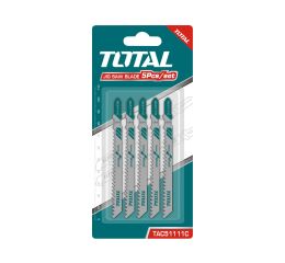 TOTAL Plátky do přímočaré pily, dřevo, 5ks, délka řezací plochy 75mm, HCS (TAC51111C)