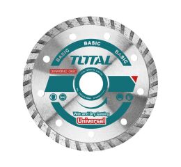 TOTAL Kotouč diamantový řezný, Turbo, suché i mokré řezání, 115x22,2mm (TAC2131153)