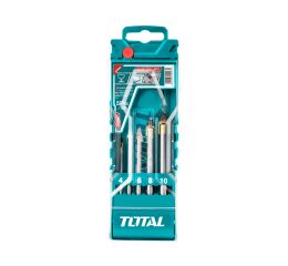 TOTAL Vrtáky do skla, sada 5ks, industrial, 4-5-6-8-10mm (TACSD7256)