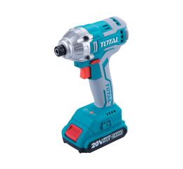 TOTAL utahovák rázový AKU 1/4", brushless, 20V Li-ion (2x), 2000mAh, industrial (TIRLI2002)