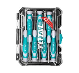 TOTAL šroubováky, sada 7ks precision, industrial, 3x(-), 2xPH, 2xT, CrV (THT250726)