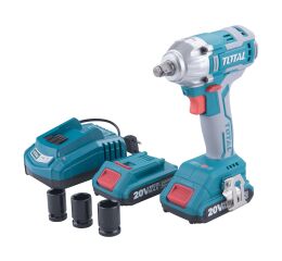 TOTAL utahovák rázový AKU 1/2", brushless, 20V Li-ion (2x), 2000mAh, industrial (TIWLI2001)
