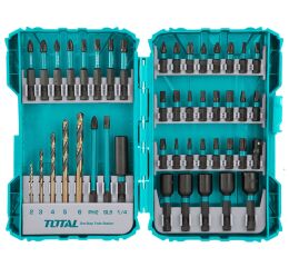 TOTAL Vrtáky a hroty, sada 45ks, industrial (TACSDL24502)