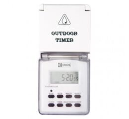 EMOS Časovač – digitální spínací zásuvka venkovní IP44 1907110030 (P5507)