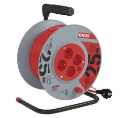 EMOS PVC prodlužovací kabel na bubnu – 4 zásuvky, 25m 1,5mm2 1908042501 (P19425)