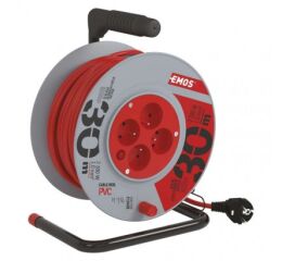 EMOS PVC prodlužovací kabel na bubnu – 4 zásuvky, 30m, 1mm2 1908143001 (P19430)