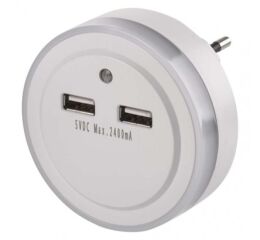 EMOS LED noční světlo  do zásuvky s 2× USB 1456000100 (P3313)