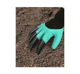 EXTOL rukavice zahradní polyesterové s latexem a drápy na pravé ruce, velikost 8" (8856661)