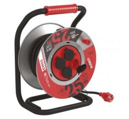 EMOS Guma-guma prodluž. kabel, buben kovový – 4z, 25m, 1,5mm2 1908242514 (P084255)