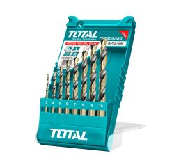 TOTAL Vrtáky do kovu, sada 8ks, 3-10mm/1mm, HSS (TACSD0085)