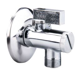 BALLETTO ventil rohový s filterem a kovovou pákou, 1/2"-3/8" (81154)