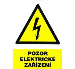 MAGG Pozor elektrické zařízení 105x148mm - samolepka (120093)