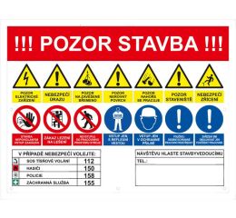 MAGG Pozor stavba - plachta 800x600mm (120262)