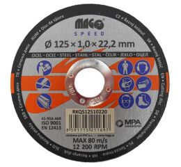 MAGG Řezný kotouč na kov 125x1,0x22mm MAGG SPEED (RKQS12510220)