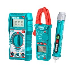 TOTAL Sada digitálního multimetru, multimetru klešťového a zkoušečky AC napětí, Total (TMT43028)