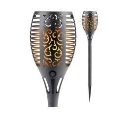 EXTOL pochodeň LED s plamenem, 58cm, solární nabíjení, 33 LED (43147)