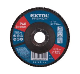 EXTOL kotouč lamelový šikmý korundový, O125mm, P40 (8803472)