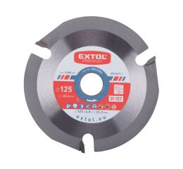 EXTOL kotouč řezný/frézovací s SK plátky, O125x4,0x22,2mm, 3T (8803284)