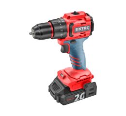 EXTOL vrtací šroubovák aku s příklepem SHARE20V, BRUSHLESS, bez baterie a nabíječky (8891807)