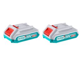 TOTAL Sada baterie 20V, 2000mAh (2x) a nabíječka, industrial (TFBCPK1222E)