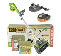 Procraft Aku sněhová fréza Procraft PSB20 s baterií a nabíječkou | SPSB20/20-4-Turbo/20-1 (SPSB20/20-4-Turbo/20-1)