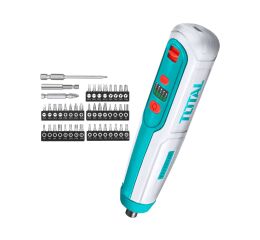 TOTAL Šroubovák AKU mini, 4V, USB nabíjení, se sadou bitů (TSDLI04062)