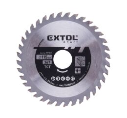 EXTOL CRAFT kotouč pilový s SK plátky, O 115x2,2x22,2mm, 36T (19102)