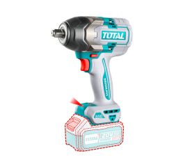 TOTAL Utahovák rázový AKU 1/2", brushless, 850Nm, 20 V Li-ion, bez baterie a nabíječky, industrial (TIWLI20851)