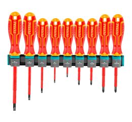 TOTAL Šroubováky elektrikářské 1000V, VDE, sada 9ks, industrial (THTIS596)