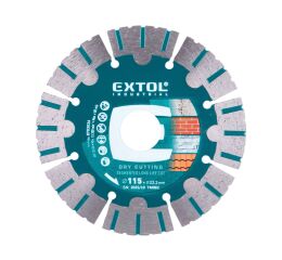 EXTOL INDUSTRIAL kotouč diamantový řezný segmentový Long Life Cut, suché řezání, O 115x22,2x1,8mm (8703036)