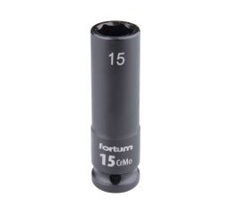 FORTUM hlavice nástrčná rázová 1/2", 15mm, L 78mm, CrMoV (4703215)