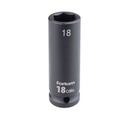 FORTUM hlavice nástrčná rázová 1/2", 18mm, L 78mm, CrMoV (4703218)