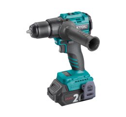 EXTOL INDUSTRIAL vrtací šroubovák aku s příklepem SHARE20V, 70Nm, BRUSHLESS, 2Ah (2×) (8791804)