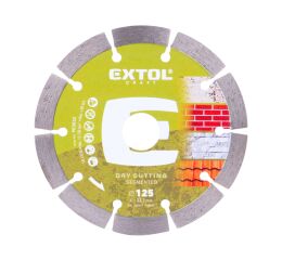 EXTOL CRAFT kotouč diamantový řezný segmentový - suché řezání, O 125x22,2x1,8mm (903032)