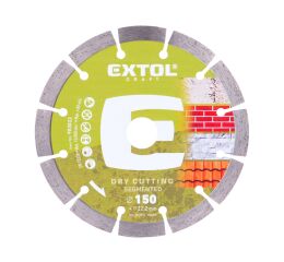 EXTOL CRAFT kotouč diamantový řezný segmentový - suché řezání, O 150x22,2x2mm (903033)
