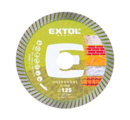 EXTOL CRAFT kotouč diamantový řezný, turbo - suché i mokré řezání, O 125x22,2x2mm (903052)