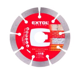EXTOL PREMIUM kotouč diamantový řezný segmentový - suché řezání, O 115x22,2x1,8mm (8803011)