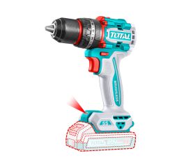 TOTAL Vrtací šroubovák aku s příklepem, 20V Li-ion, brushless, 2000mAh, industrial, bez baterie a nabíječky (TIDLI205581)