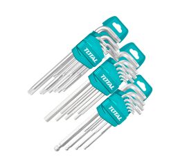 TOTAL Klíče imbus a torx, sada 27ks, S2 ocel, industrial (THT106KT0271)